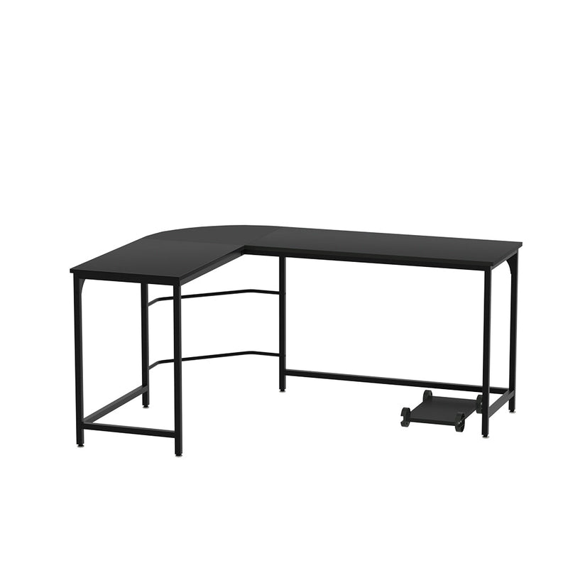 L-Shaped Corner Desk - Black - Rivercity House & Home Co. (ABN 18 642 972 209) - Affordable Modern Furniture Australia