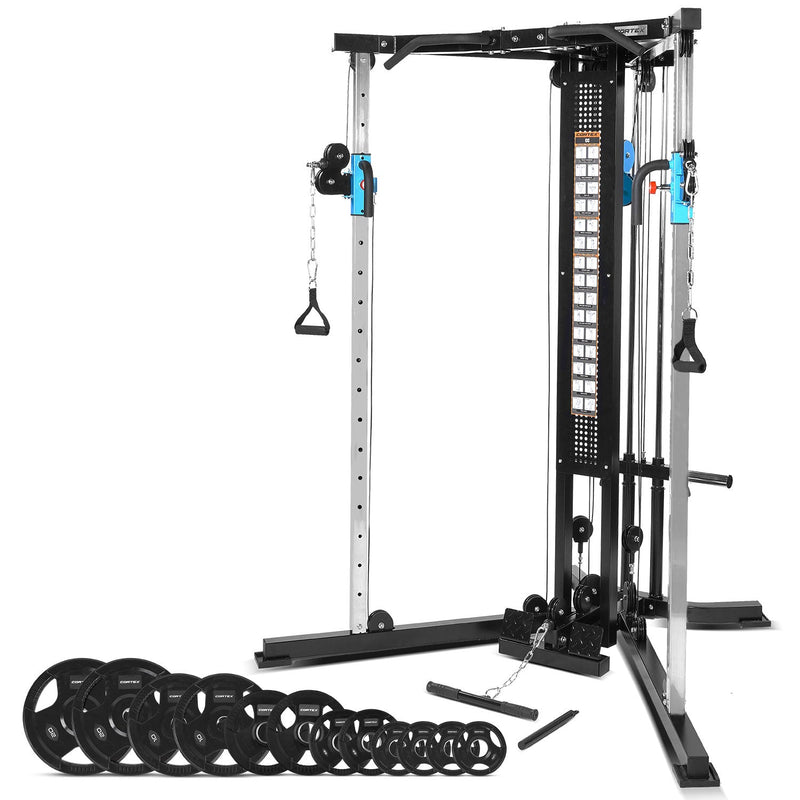 CORTEX FT10 Cable Crossover Station + 80kg Olympic Tri-Grip Weight Plate Package - Sports & Fitness > Fitness Accessories - Rivercity House & Home Co. (ABN 18 642 972 209) - Affordable Modern Furniture Australia