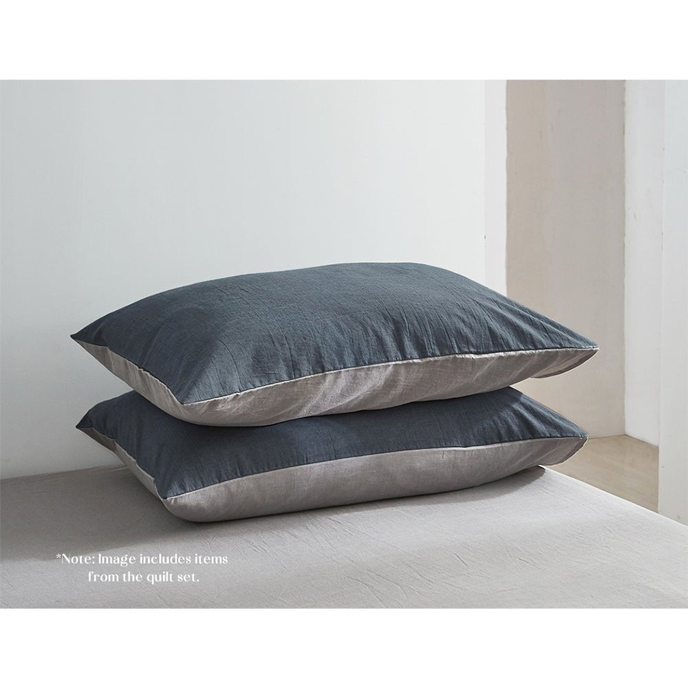Deluxe Sheet Set Cotton Sheets Double Dark Blue Grey - Home & Garden > Bedding - Rivercity House & Home Co. (ABN 18 642 972 209) - Affordable Modern Furniture Australia