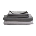 Deluxe Washed Cotton Sheet Set Grey Double