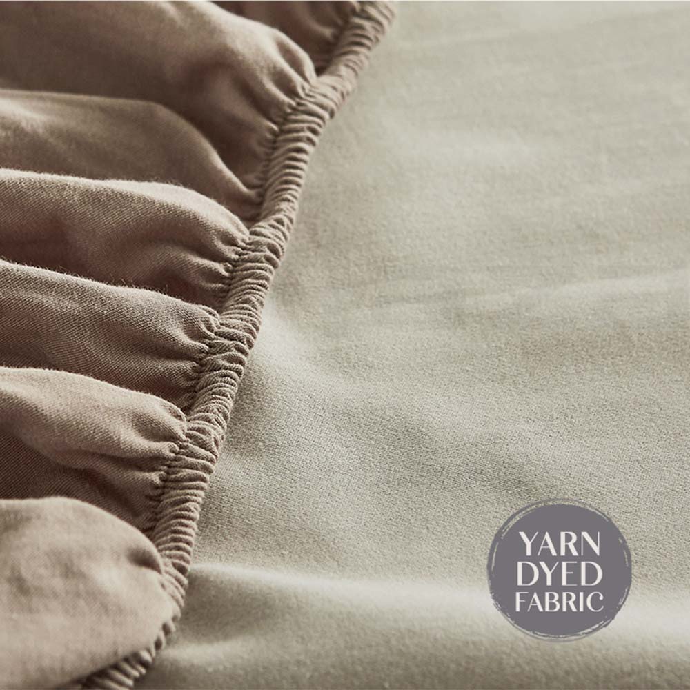 Deluxe Washed Cotton Sheet Set Pink Brown Single - Home & Garden > Bedding - Rivercity House & Home Co. (ABN 18 642 972 209) - Affordable Modern Furniture Australia