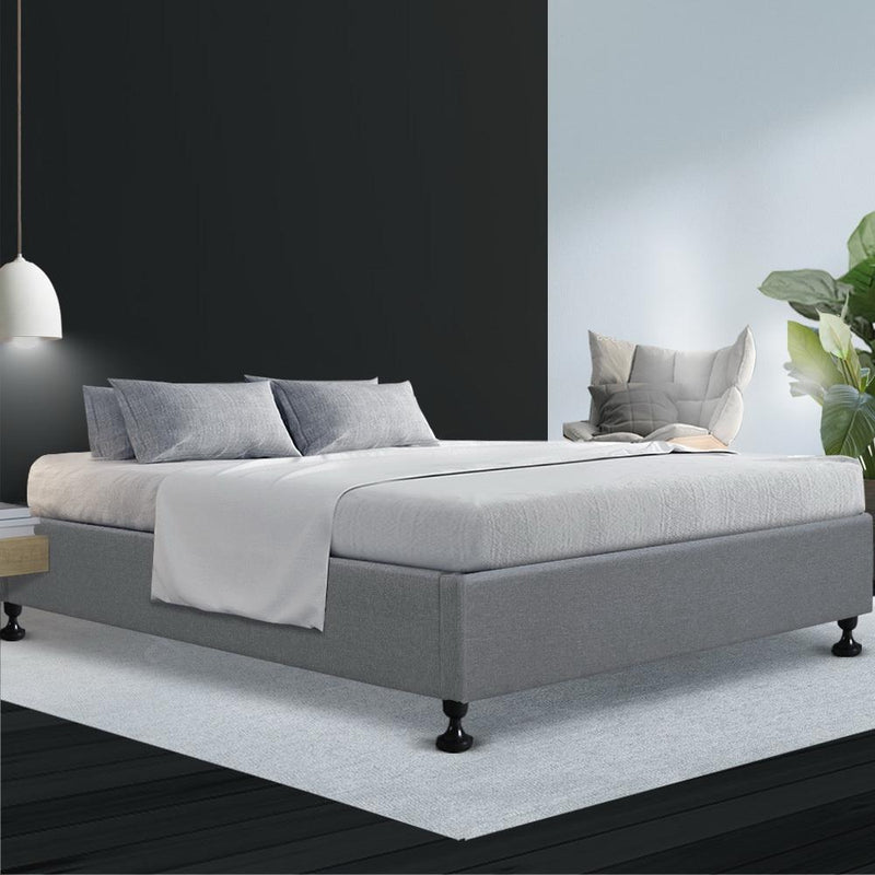 Cottesloe Double Bed Base Grey - Furniture > Bedroom - Rivercity House & Home Co. (ABN 18 642 972 209) - Affordable Modern Furniture Australia