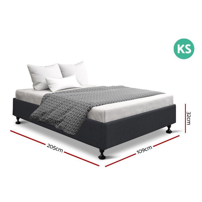 Cottesloe King Single Bed Frame Charcoal - Furniture > Bedroom - Rivercity House & Home Co. (ABN 18 642 972 209) - Affordable Modern Furniture Australia