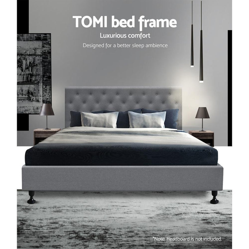 Cottesloe Queen Bed Frame Grey - Furniture > Bedroom - Rivercity House & Home Co. (ABN 18 642 972 209) - Affordable Modern Furniture Australia