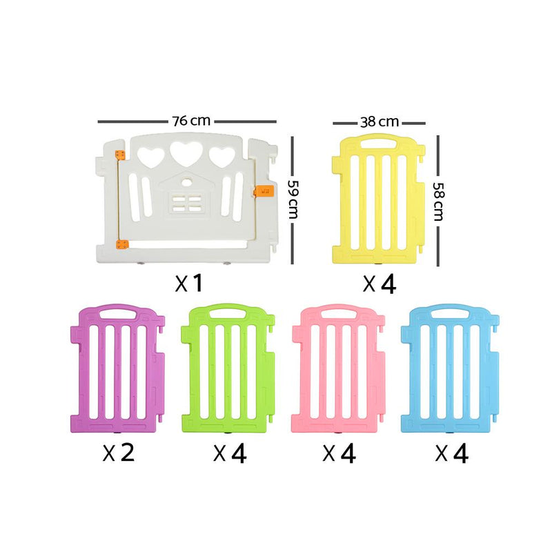 Cuddly Baby 19-Panel Plastic Baby Playpen Kids Toddler Fence - Baby & Kids > Gates & Playpens - Rivercity House & Home Co. (ABN 18 642 972 209) - Affordable Modern Furniture Australia