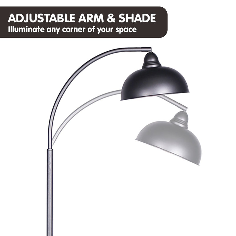 Dark Grey Floor Lamp Industrial Chic Adjustable Angle - Home & Garden > Lighting - Rivercity House & Home Co. (ABN 18 642 972 209) - Affordable Modern Furniture Australia
