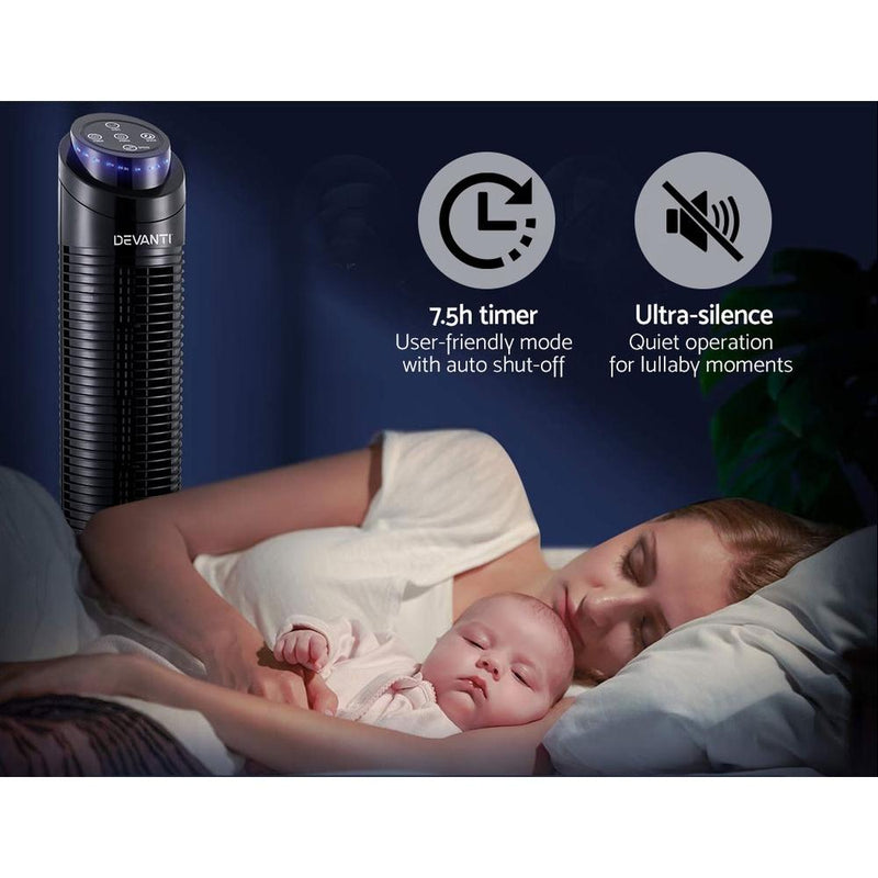 Devanti 122cm 48’’ Tower Fan Oscillating Bladeless Fans w/Remote Timer - Appliances > Fans - Rivercity House & Home Co. (ABN 18 642 972 209) - Affordable Modern Furniture Australia