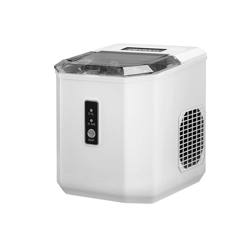 Devanti 12kg Ice Maker Machine Portable Ice Cube Tray Bar Countertop 2L Black - Appliances > Kitchen Appliances - Rivercity House & Home Co. (ABN 18 642 972 209)