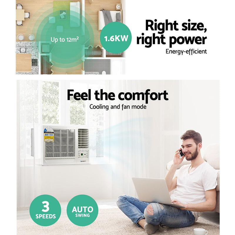 1.6kW Window Air Conditioner - Rivercity House & Home Co. (ABN 18 642 972 209) - Affordable Modern Furniture Australia