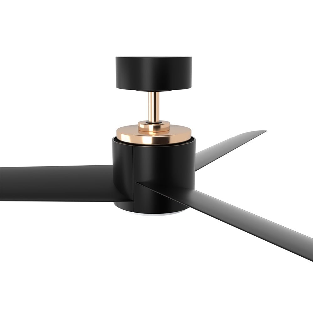 52" Ceiling Fan DC Motor w/Light w/Remote - Black - Appliances > Fans - Rivercity House & Home Co. (ABN 18 642 972 209) - Affordable Modern Furniture Australia