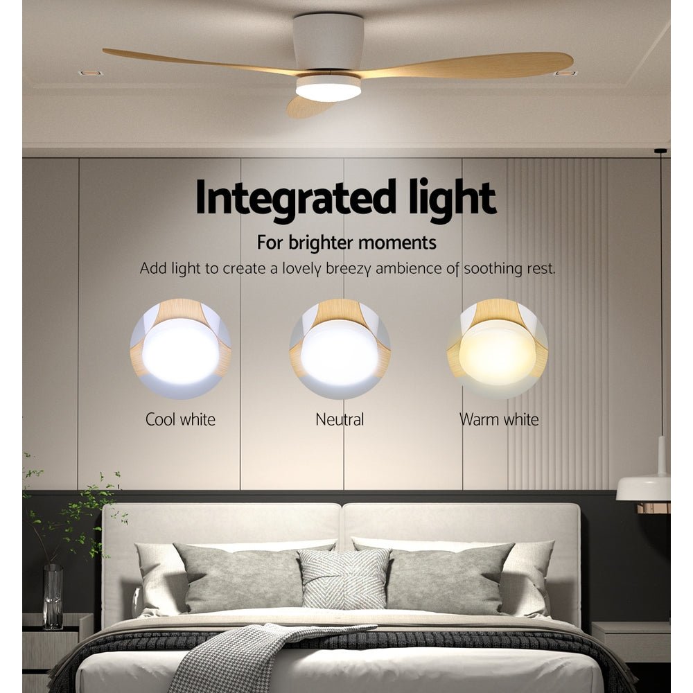 52'' Ceiling Fan LED Light Remote Control DC Motor 5 Speed Fans Timer - Appliances > Kitchen Appliances - Rivercity House & Home Co. (ABN 18 642 972 209) - Affordable Modern Furniture Australia