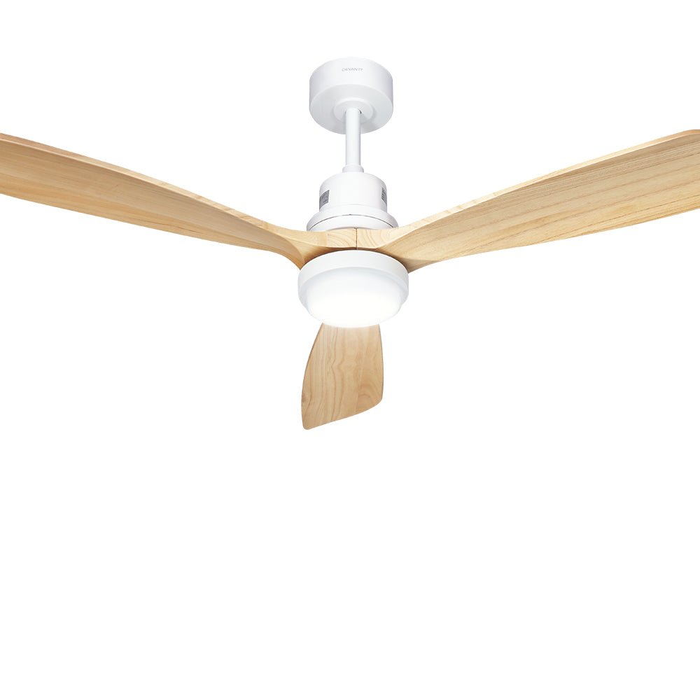 52'' Ceiling Fan LED Light Remote Control Wooden Blades Timer Fans - Appliances > Fans - Rivercity House & Home Co. (ABN 18 642 972 209) - Affordable Modern Furniture Australia