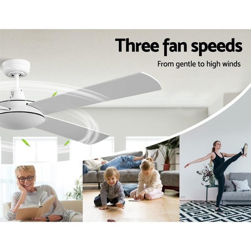52'' Ceiling Fan w/Remote - White - Rivercity House & Home Co. (ABN 18 642 972 209) - Affordable Modern Furniture Australia