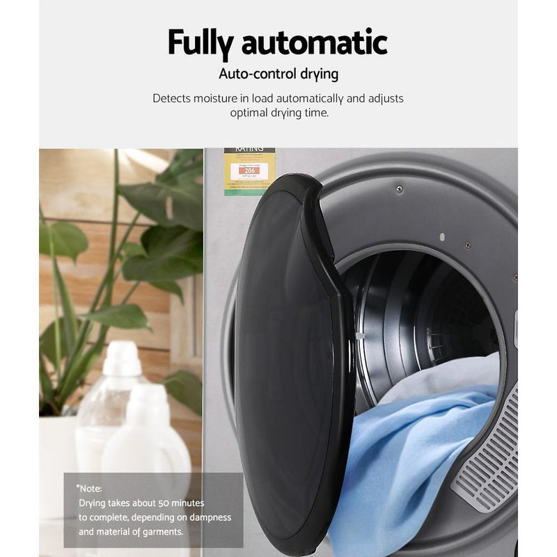 Devanti 5kg Vented Tumble Dryer - Silver - Appliances > Washers & Dryers - Rivercity House & Home Co. (ABN 18 642 972 209) - Affordable Modern Furniture Australia