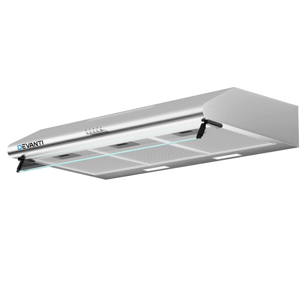 Devanti 900mm Range Hood 90cm Rangehood Stainless Steel - Appliances > Kitchen Appliances - Rivercity House & Home Co. (ABN 18 642 972 209) - Affordable Modern Furniture Australia