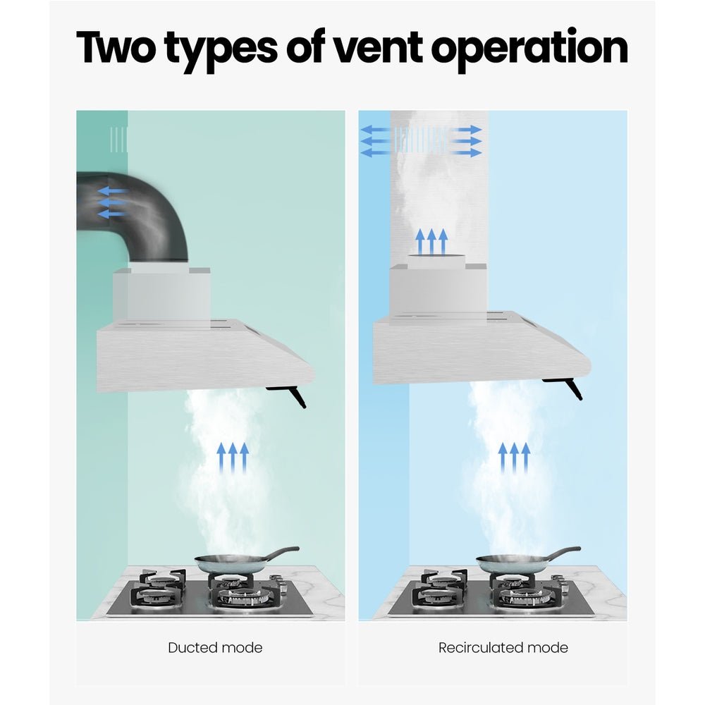 Devanti 900mm Range Hood 90cm Rangehood Stainless Steel - Appliances > Kitchen Appliances - Rivercity House & Home Co. (ABN 18 642 972 209) - Affordable Modern Furniture Australia