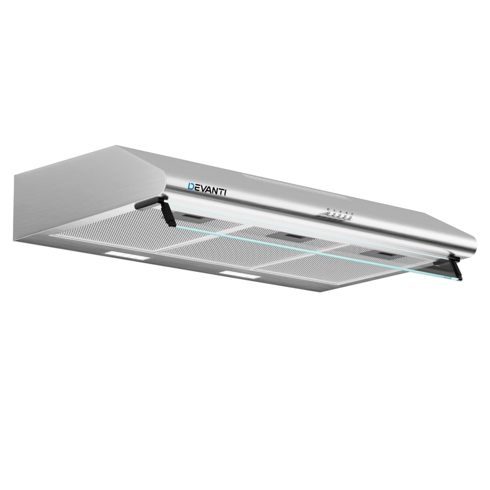 Devanti 900mm Range Hood 90cm Rangehood Stainless Steel - Appliances > Kitchen Appliances - Rivercity House & Home Co. (ABN 18 642 972 209) - Affordable Modern Furniture Australia