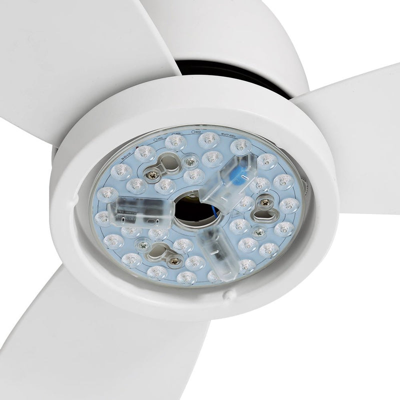 52'' Ceiling Fan DC Motor LED Light Remote Control Ceiling Fans White - Appliances > Fans - Rivercity House & Home Co. (ABN 18 642 972 209) - Affordable Modern Furniture Australia
