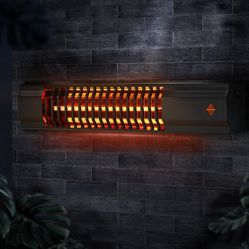 Devanti Electric Strip Heater Infrared Radiant Heaters Reamote control 2000W - Appliances > Heaters - Rivercity House & Home Co. (ABN 18 642 972 209) - Affordable Modern Furniture Australia