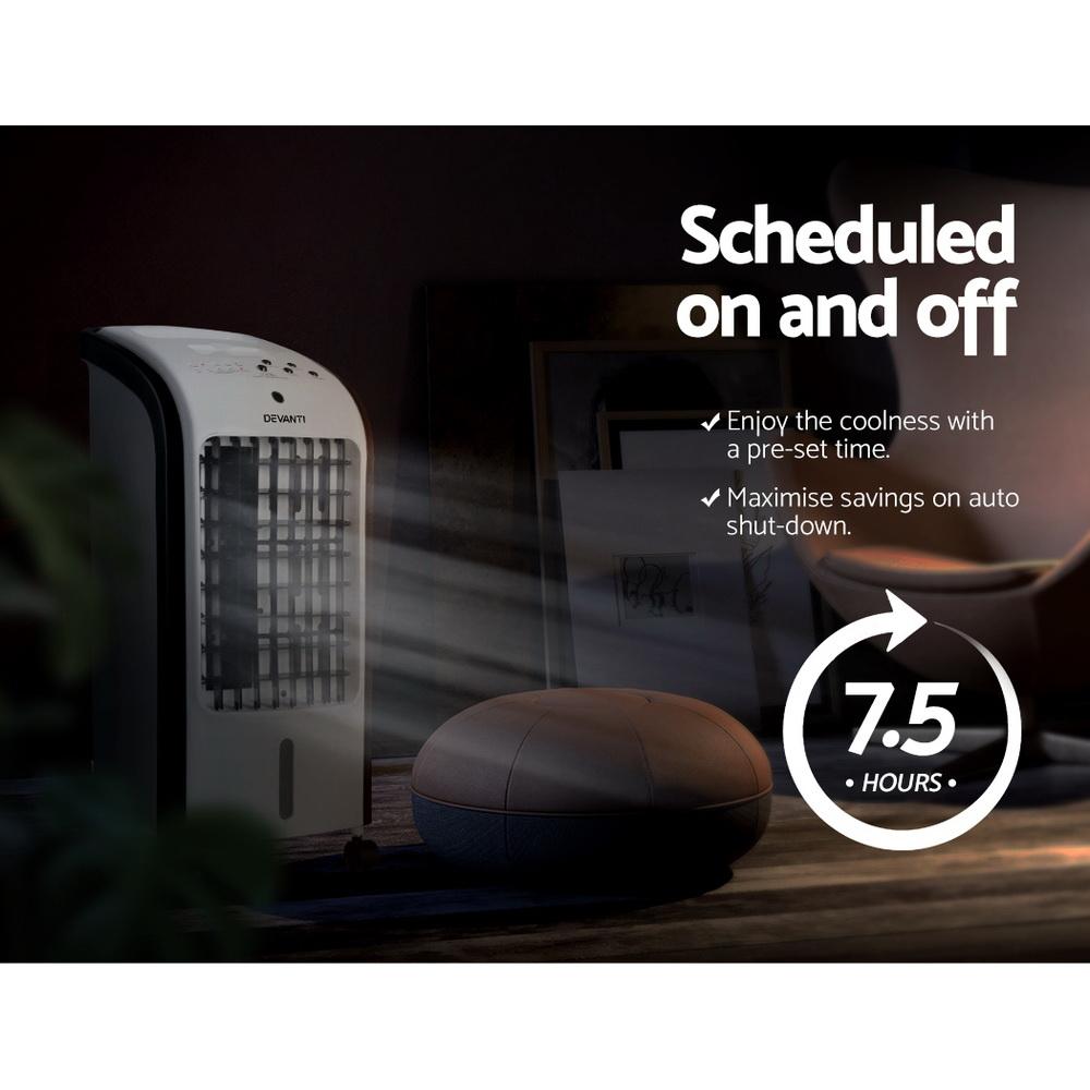 Devanti Evaporative Air Cooler Conditioner Portable 4L Cooling Fan Humidifier - Rivercity House & Home Co. (ABN 18 642 972 209) - Affordable Modern Furniture Australia