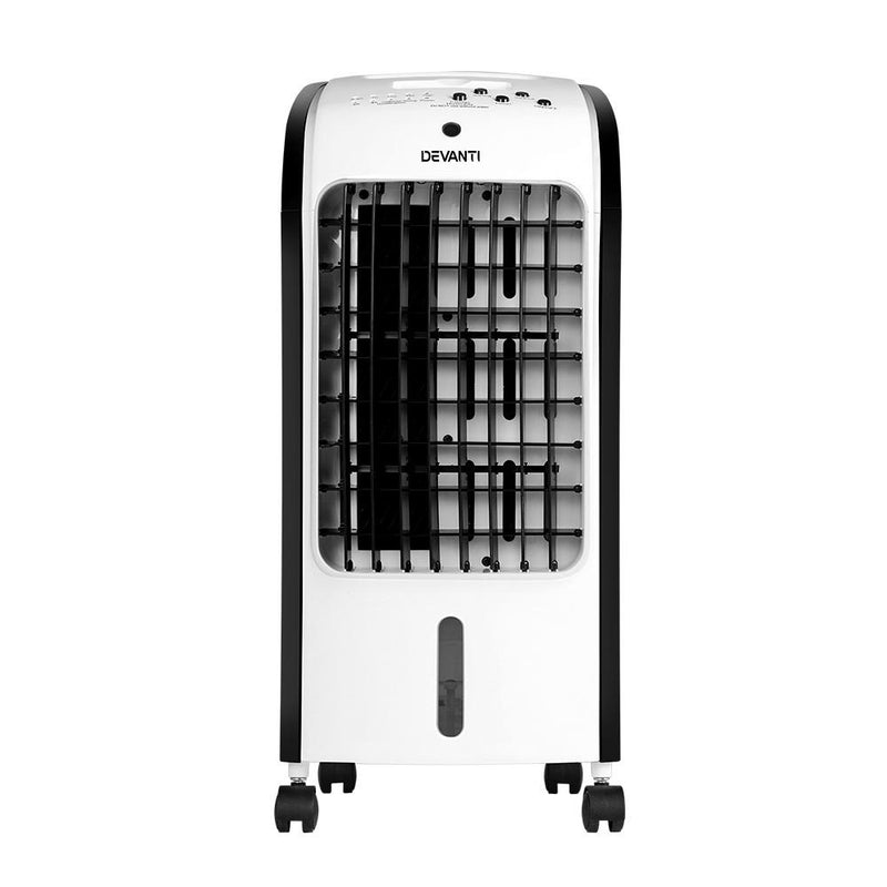 Devanti Evaporative Air Cooler Conditioner Portable 4L Cooling Fan Humidifier - Appliances > Air Conditioners - Rivercity House And Home Co.
