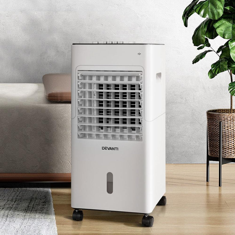 Devanti Evaporative Air Cooler Conditioner Portable 6L Cooling Fan Humidifier - Rivercity House & Home Co. (ABN 18 642 972 209) - Affordable Modern Furniture Australia
