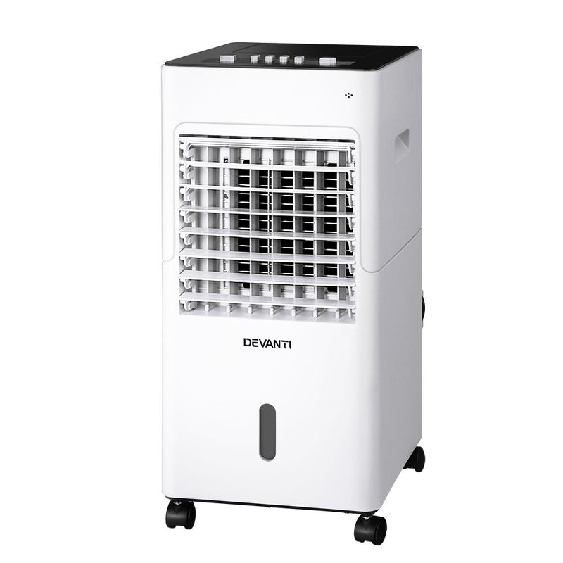 Devanti Evaporative Air Cooler Conditioner Portable 6L Cooling Fan Humidifier - Rivercity House & Home Co. (ABN 18 642 972 209) - Affordable Modern Furniture Australia