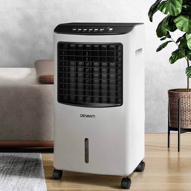 Devanti Evaporative Air Cooler Conditioner Portable 8L Cooling Fan Humidifier - Rivercity House & Home Co. (ABN 18 642 972 209) - Affordable Modern Furniture Australia