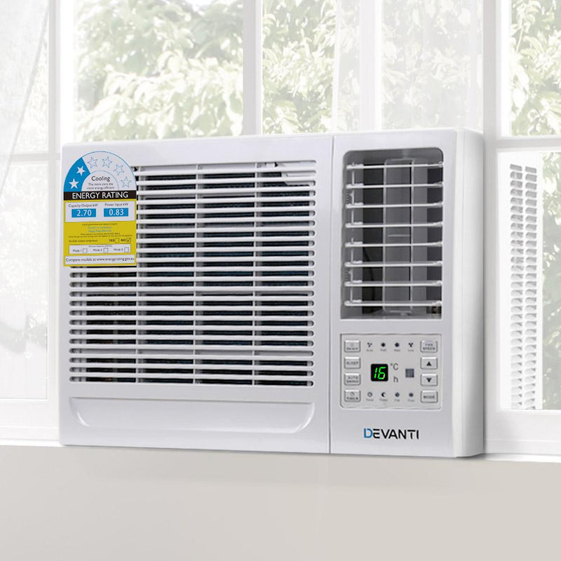 Devanti Window Air Conditioner Portable 2.7kW Wall Cooler Fan Cooling Only - Rivercity House & Home Co. (ABN 18 642 972 209) - Affordable Modern Furniture Australia