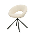 Set of 2 Sherpa Dining Chairs Beige