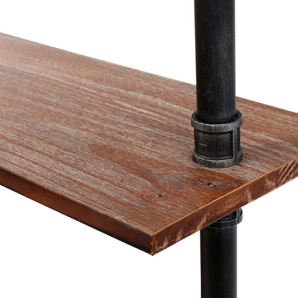 Display Shelves Rustic Bookshelf Industrial DIY Pipe Shelf Wall Brackets - Rivercity House & Home Co. (ABN 18 642 972 209) - Affordable Modern Furniture Australia