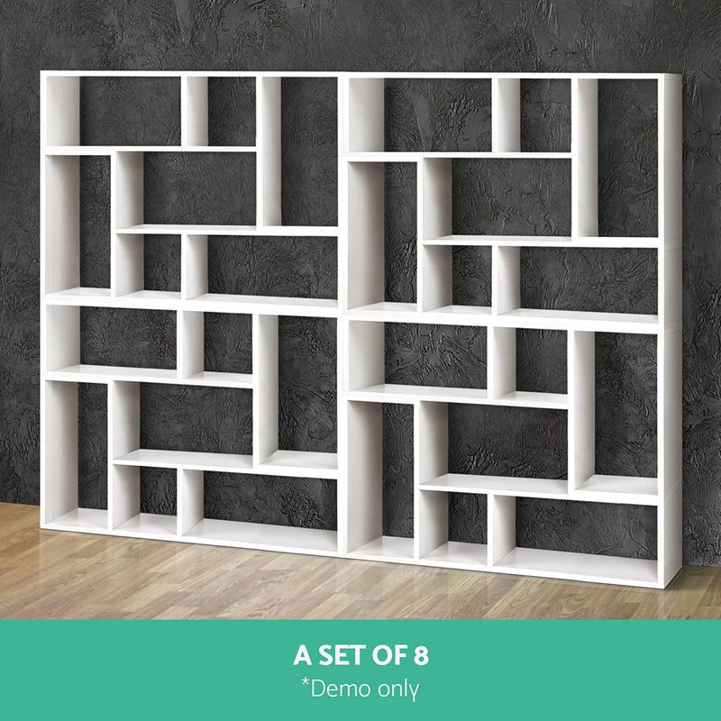 DIY L Shaped Display Shelf - White - Furniture - Rivercity House & Home Co. (ABN 18 642 972 209) - Affordable Modern Furniture Australia