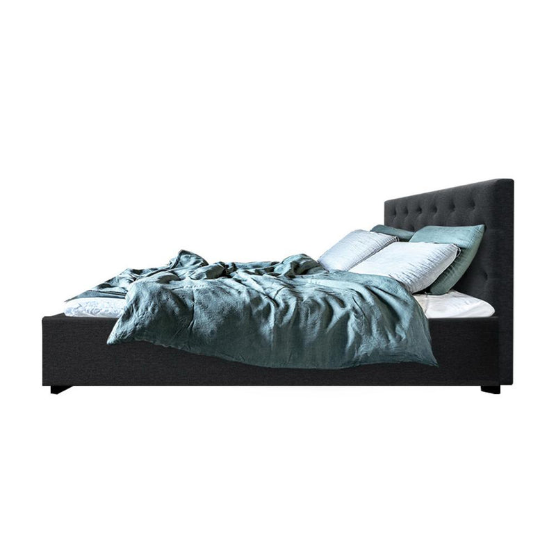 Dorilla Storage Double Bed Frame Charcoal - Rivercity House & Home Co. (ABN 18 642 972 209) - Affordable Modern Furniture Australia