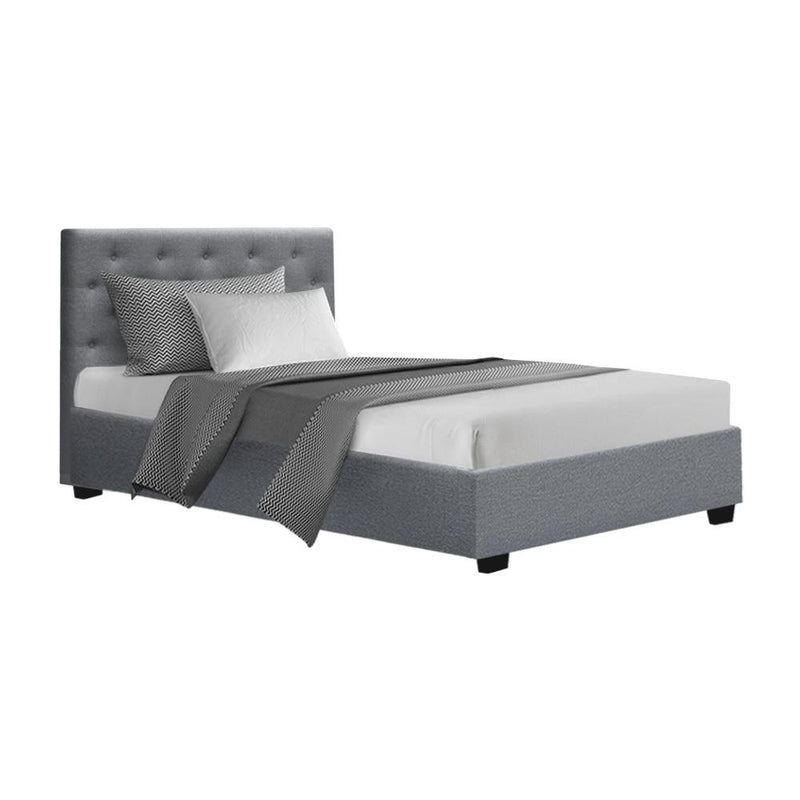 Dorilla Storage King Single Bed Frame Grey - Rivercity House & Home Co. (ABN 18 642 972 209) - Affordable Modern Furniture Australia