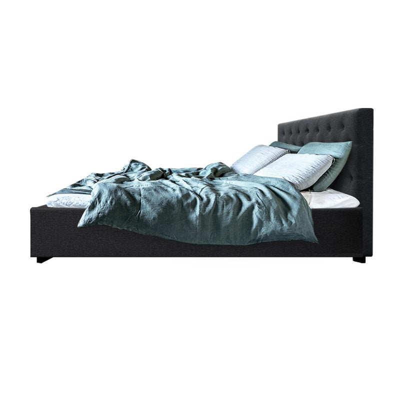 Dorilla Storage Queen Bed Frame Charcoal - Rivercity House & Home Co. (ABN 18 642 972 209) - Affordable Modern Furniture Australia