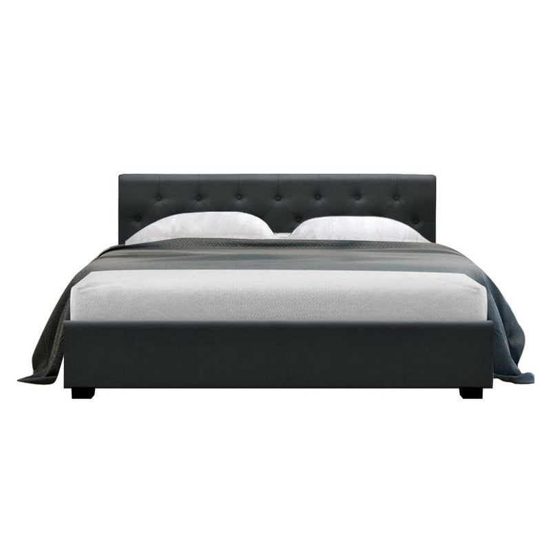 Dorilla Storage Queen Bed Frame Charcoal - Rivercity House & Home Co. (ABN 18 642 972 209) - Affordable Modern Furniture Australia