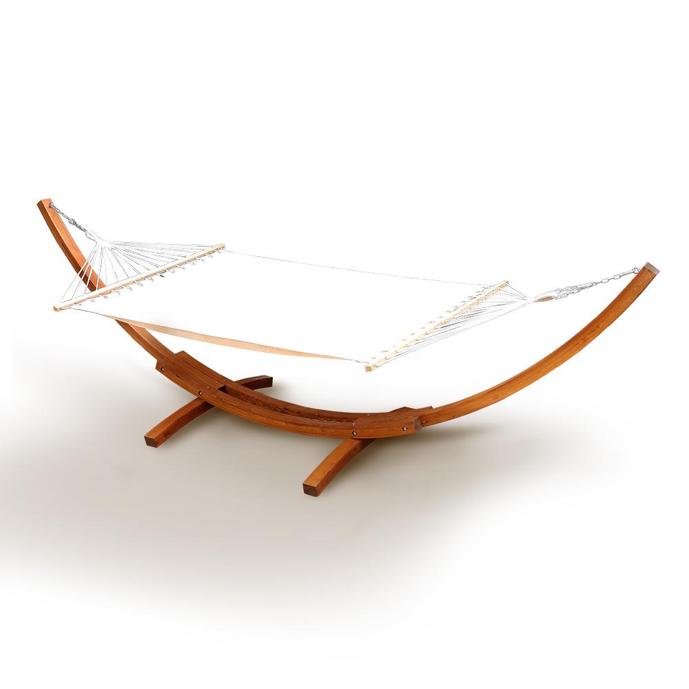 Double Hammock with Wooden Stand - Rivercity House & Home Co. (ABN 18 642 972 209) - Affordable Modern Furniture Australia