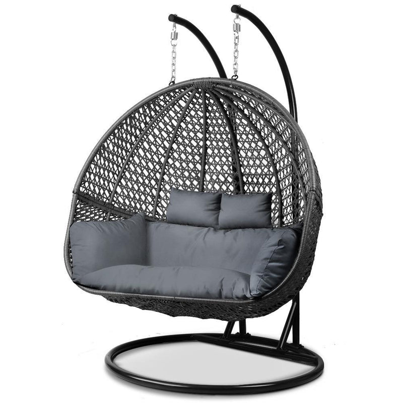 Double Hanging Wicker Swing Chair - Brand - Rivercity House & Home Co. (ABN 18 642 972 209) - Affordable Modern Furniture Australia