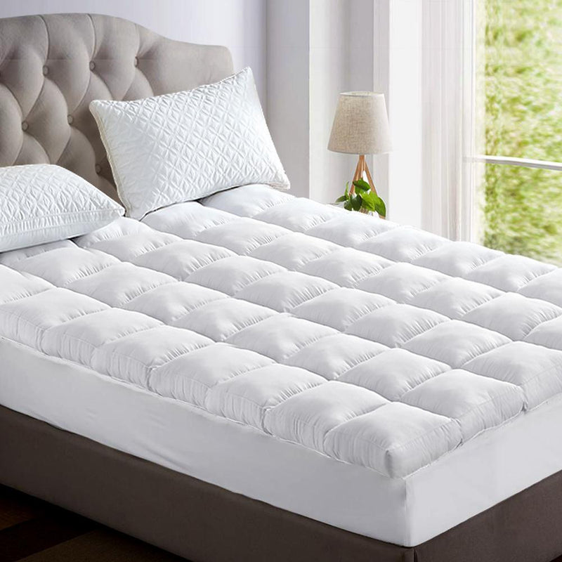 Double Mattress Topper Bamboo Fibre Pillowtop Protector - Rivercity House & Home Co. (ABN 18 642 972 209) - Affordable Modern Furniture Australia