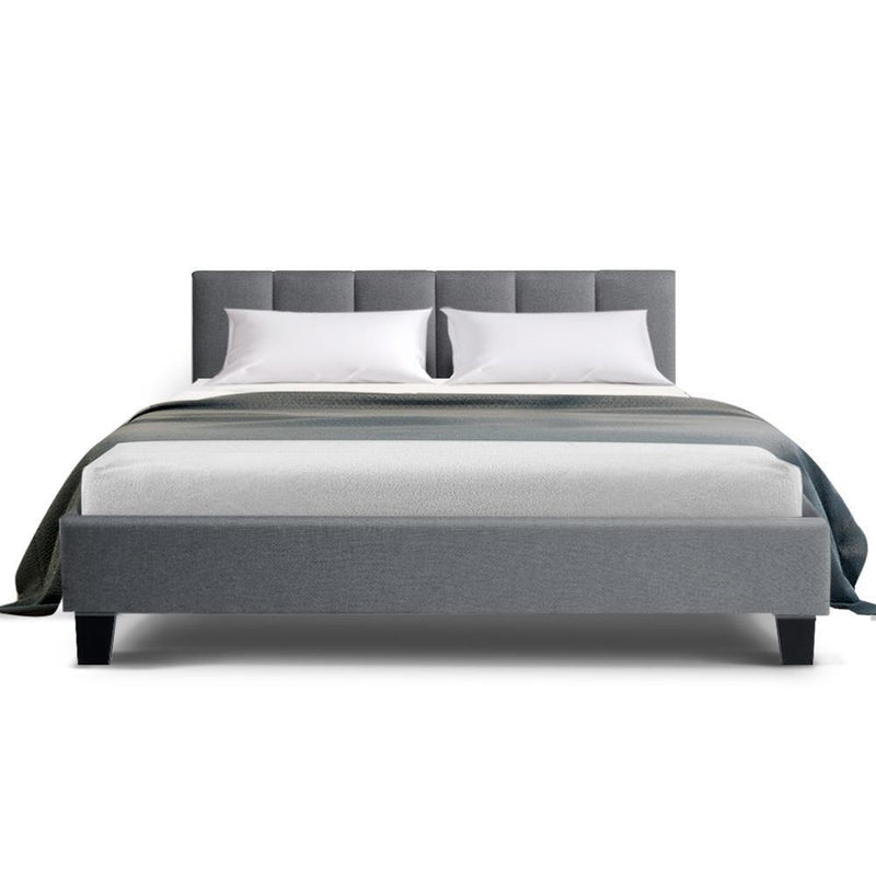 Double Package | Alma Bed Grey & Glay Bonnell Spring Mattress (Medium Firm) - Furniture > Bedroom - Rivercity House & Home Co. (ABN 18 642 972 209) - Affordable Modern Furniture Australia