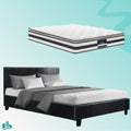 Double Package | Coogee Bed Black & Normay Series Pillow Top Mattress (Medium Firm)