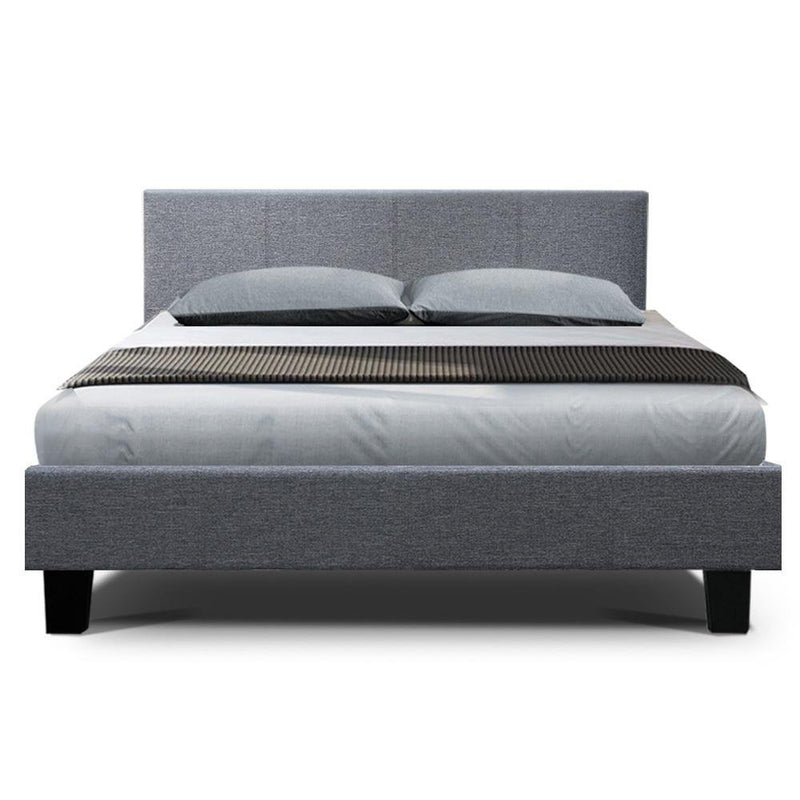 Double Package | Coogee Bed Grey & Normay Series Pillow Top Mattress (Medium Firm) - Furniture > Bedroom - Rivercity House & Home Co. (ABN 18 642 972 209) - Affordable Modern Furniture Australia
