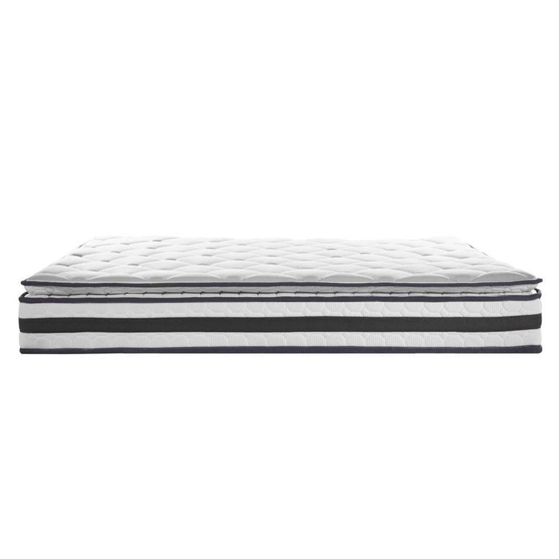 Double Package | Coogee Bed White & Normay Series Pillow Top Mattress (Medium Firm) - Furniture > Bedroom - Rivercity House & Home Co. (ABN 18 642 972 209) - Affordable Modern Furniture Australia