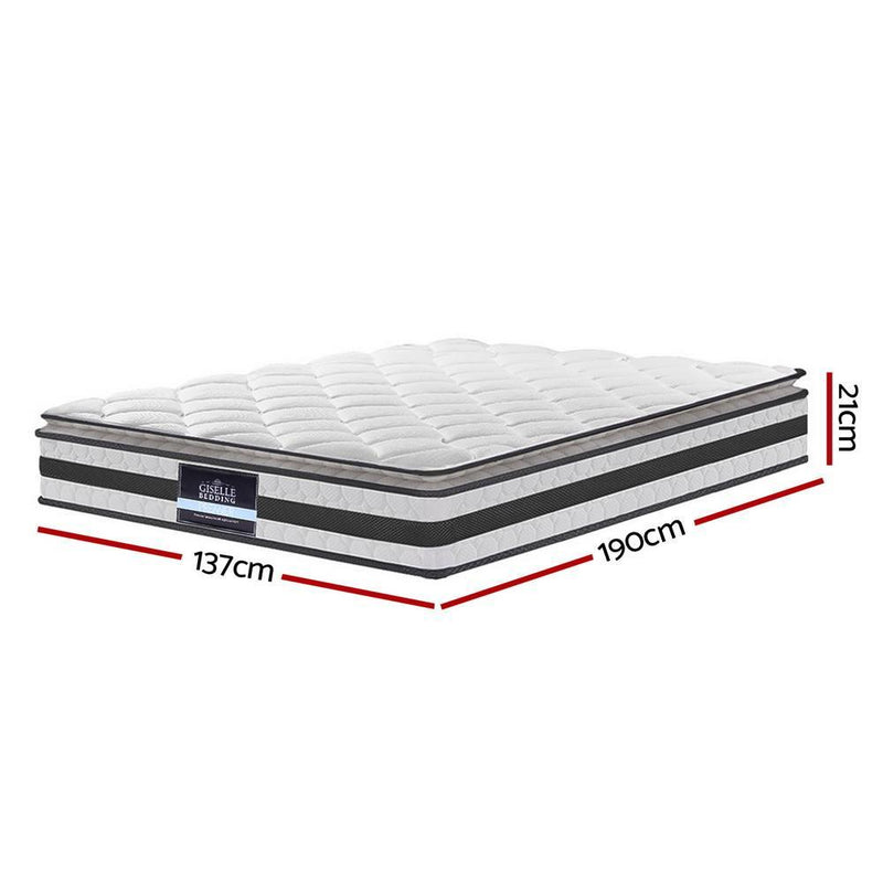 Double Package | Kewarra Bed White & Normay Series Pillow Top Mattress (Medium Firm) - Furniture > Bedroom - Rivercity House & Home Co. (ABN 18 642 972 209) - Affordable Modern Furniture Australia
