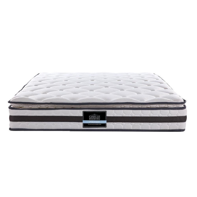 Double Package | Wanda LED Bed White & Normay Series Pillow Top Mattress (Medium Firm) - Furniture > Bedroom - Rivercity House And Home Co.
