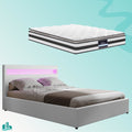 Double Package | Wanda LED Bed White & Normay Series Pillow Top Mattress (Medium Firm)
