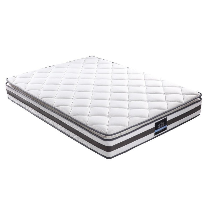 Double Package | Whitehaven Bed White & Normay Series Pillow Top Mattress (Medium Firm) - Furniture > Bedroom - Rivercity House And Home Co.