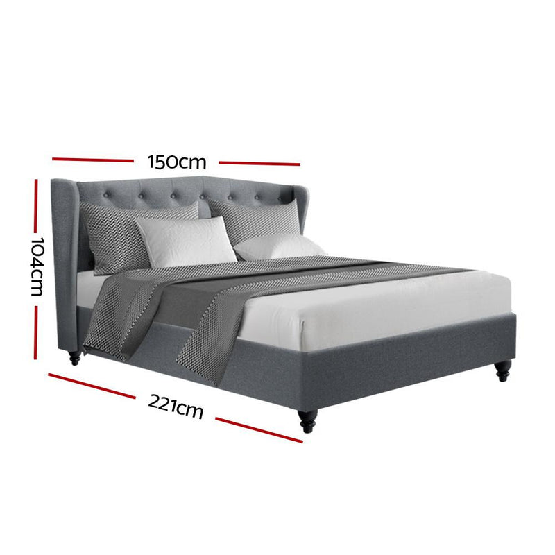 Double Premium Package | Altona Bed Grey, Luna Series Euro Top Mattress (Medium Firm) & Bamboo Mattress Topper! - Rivercity House & Home Co. (ABN 18 642 972 209)