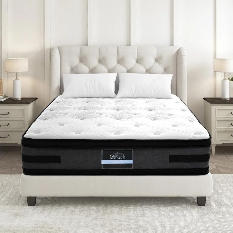 Double Premium Package | Henley LED Bed White, Luna Series Euro Top Mattress (Medium Firm) & Bamboo Mattress Topper! - Rivercity House & Home Co. (ABN 18 642 972 209) - Affordable Modern Furniture Australia