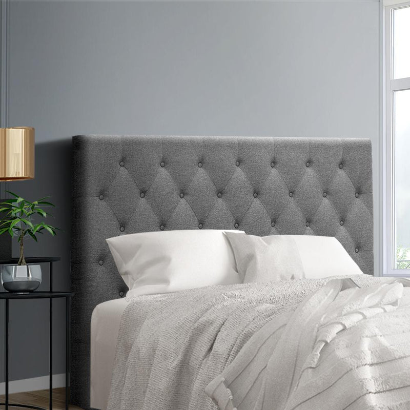 Double Size | Cappi Bed Headboard (Grey) - Furniture > Bedroom - Rivercity House & Home Co. (ABN 18 642 972 209) - Affordable Modern Furniture Australia